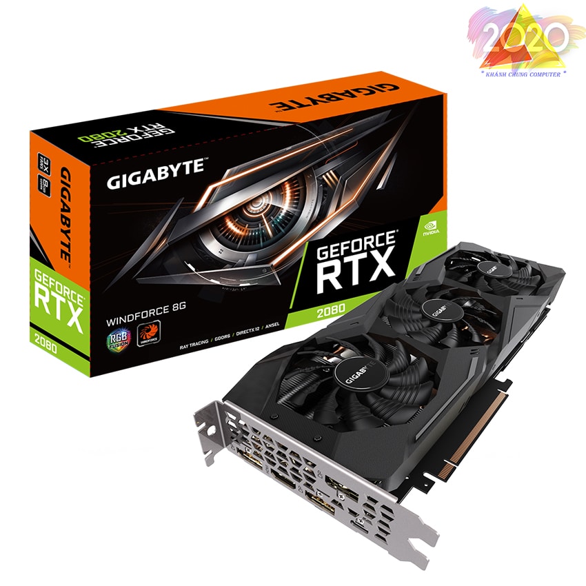 Card GIGABYTE GeForce RTX™ 2080 WINDFORCE 8G