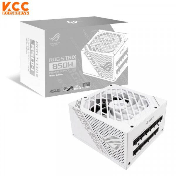 Nguồn Asus ROG STRIX 850W Gold White Edition (16-pin cable) (80 Plus Gold/ Full Modular) 