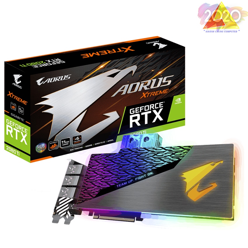 Card GIGABYTE AORUS GeForce RTX™ 2080 Ti XTREME WATERFORCE WB 11G