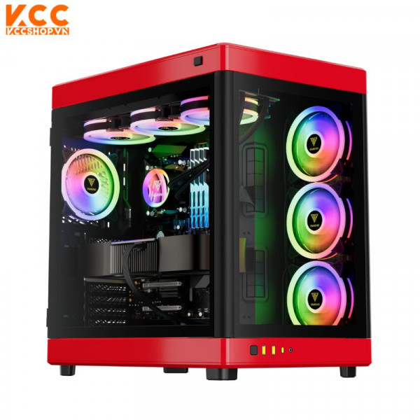 Vỏ Case Gamdias NESO P1 BR (Full Tower/ Màu Đen - Đỏ)