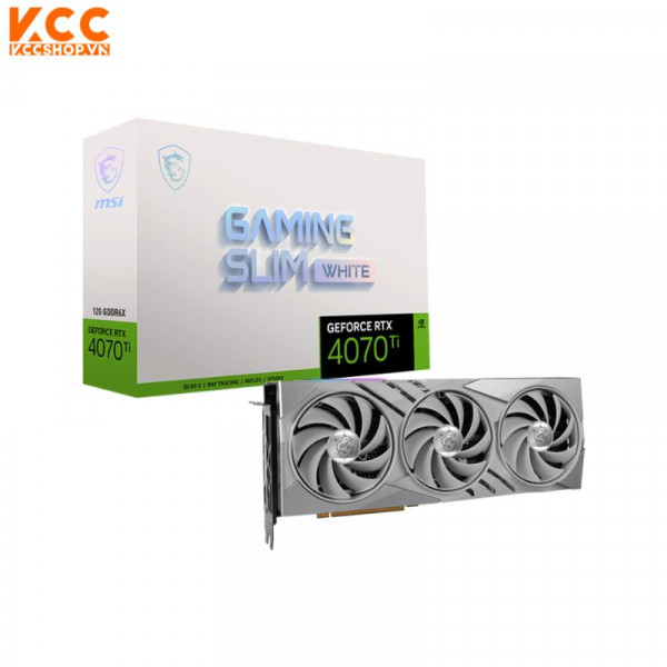 VGA MSI GeForce RTX 4070 Ti GAMING SLIM WHITE 12G