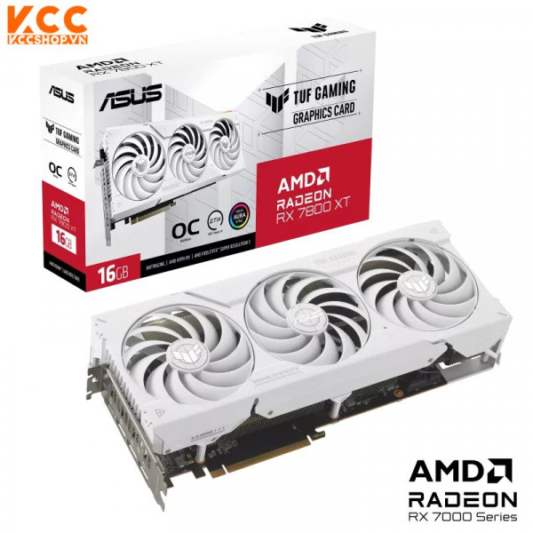VGA ASUS TUF Gaming Radeon RX 7800 XT White OC Edition 16GB GDDR6
