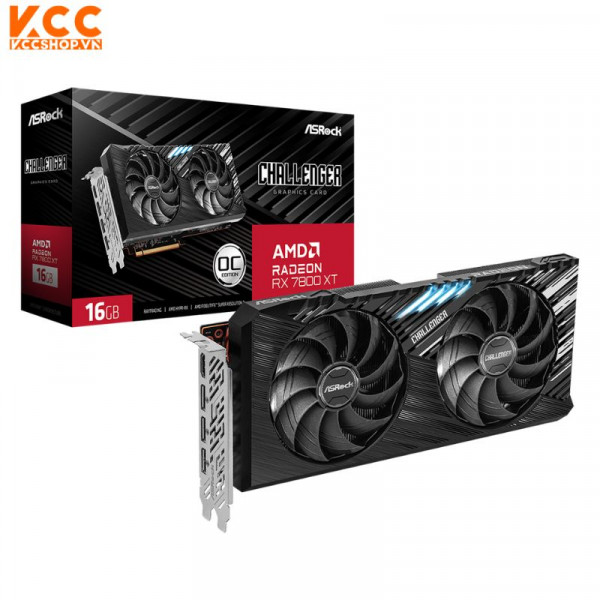 VGA ASROCK AMD Radeon RX 7800 XT Challenger 16GB OC (RX7800XT CL 16GO)