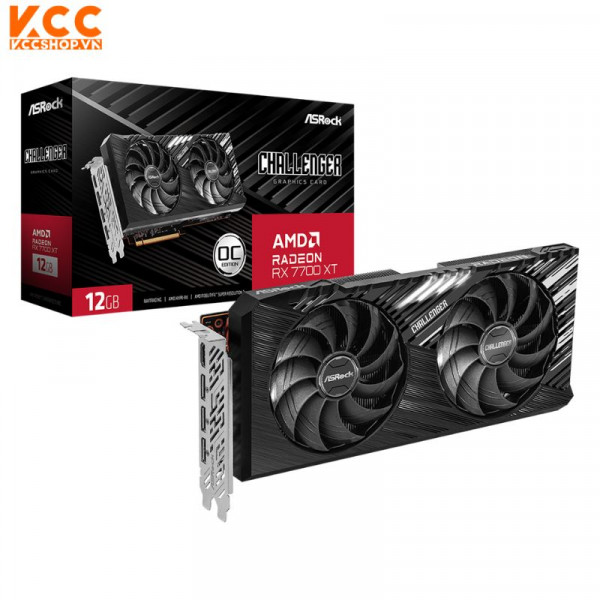 VGA ASROCK AMD Radeon™ RX 7700 XT Challenger 12GB OC (RX7700XT CL 12GO)
