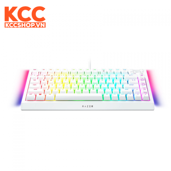 BÀN PHÍM CƠ CÓ DÂY RAZER BLACKWIDOW V4 75% RGB WHITE EDITION HOTSWAP RAZER SWITCH ORANGE (RZ03-05001700-R3M1)