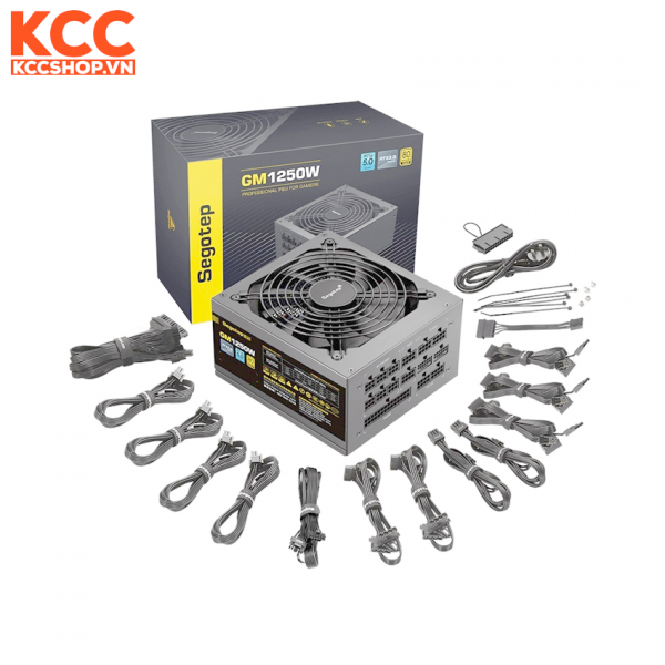 NGUỒN SEGOTEP GM1250W BLACK 1250W 80 PLUS GOLD (FULL MODULAR-ATX3.0+PCIE5.0)