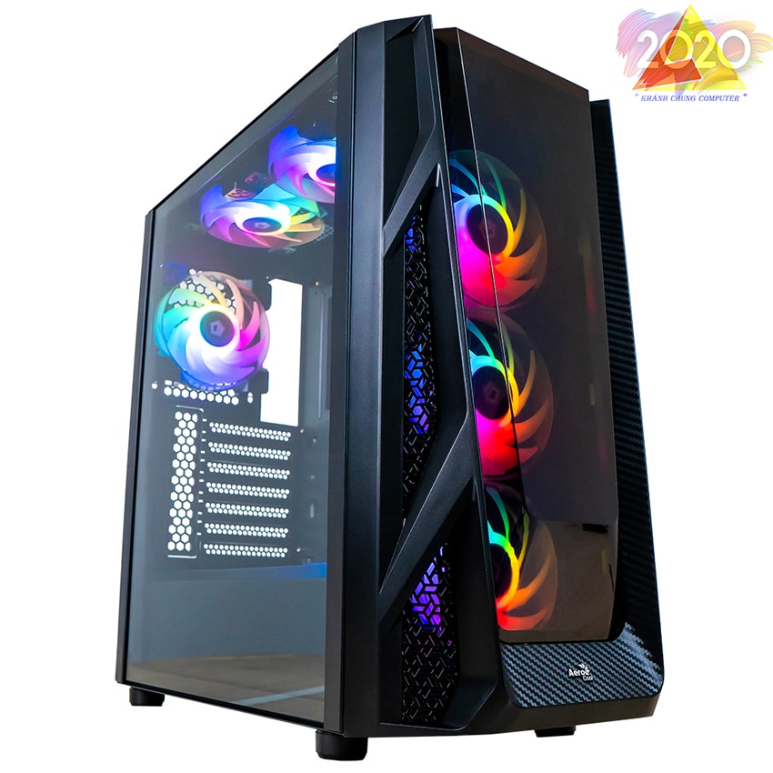 VỎ CASE AEROCOOL Night Hawk Tempered Glass