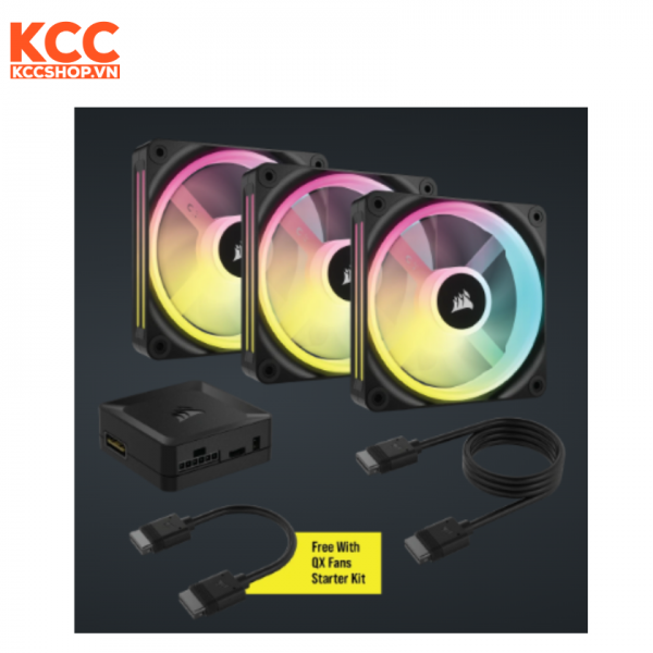 Fan case Corsair iCUE LINK QX120 RGB Triple Fan Black (CO-9051002-WW)