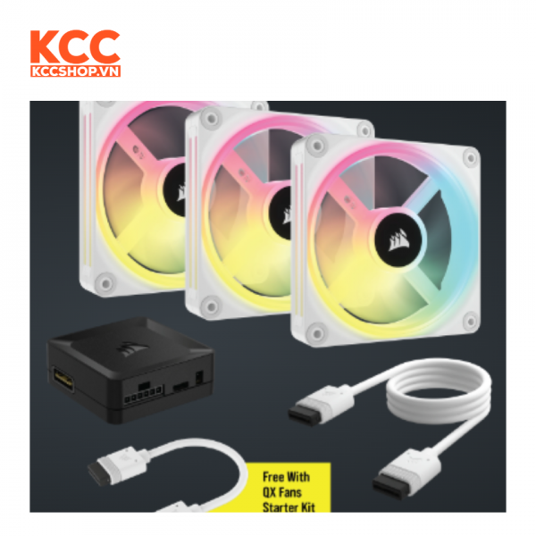 Fan case Corsair iCUE LINK QX120 RGB Triple Fan White (CO-9051006-WW)