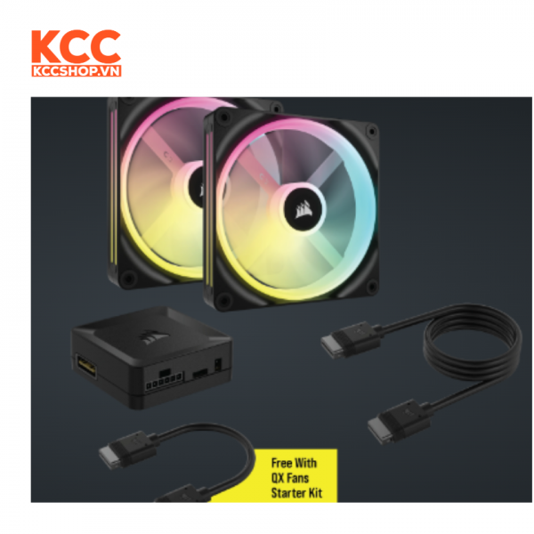 Fan case Corsair iCUE LINK QX140 RGB 2 in 1 Black (CO-9051004-WW)