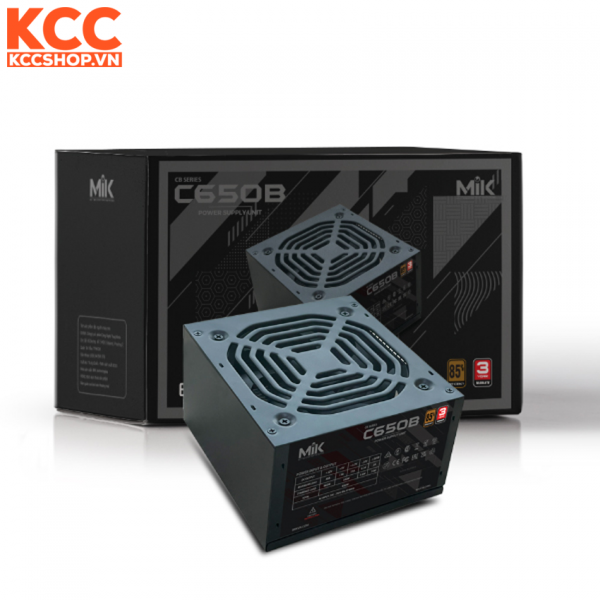 Nguồn máy tính MIK C650B (650W/ 85% EFFICIENCY/ Đen)