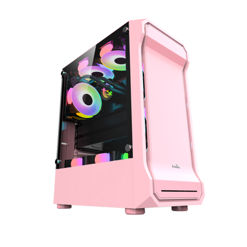 CASE MIK AH01 METAL PINK GAMING KÍNH CƯỜNG LỰC