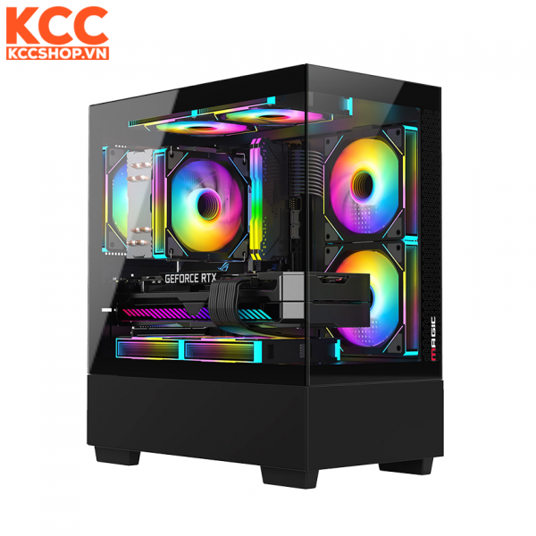 Vỏ case Magic Aqua Mix Tower Black (MATX)