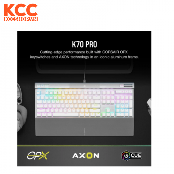 Bàn phím Corsair K70 PRO-WHT-OPX Silver RGB (CH-910951A-NA)