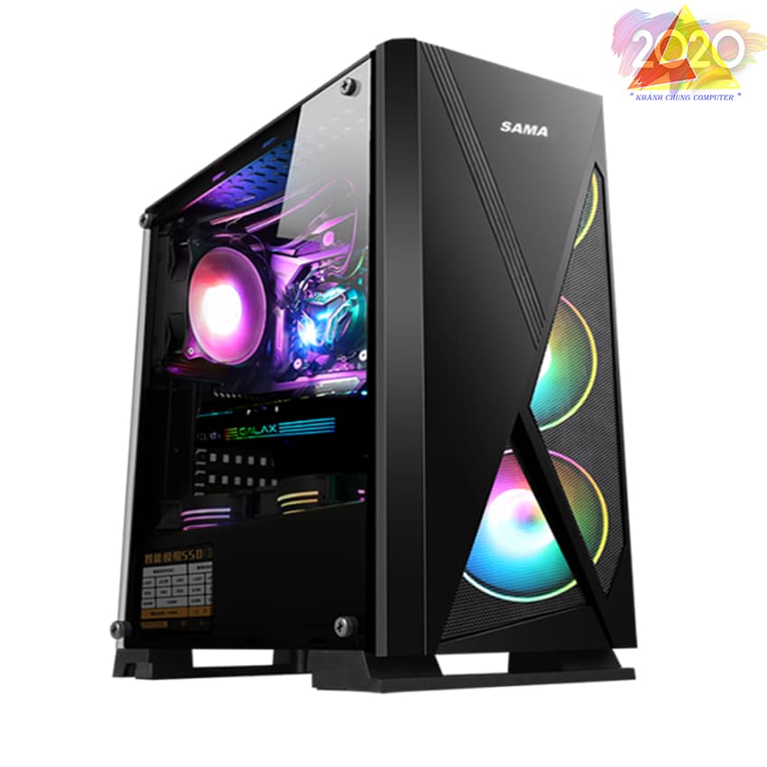 Vỏ Case SAMA Jazovo plus XII (Mid Tower/Màu Đen/Led RGB)