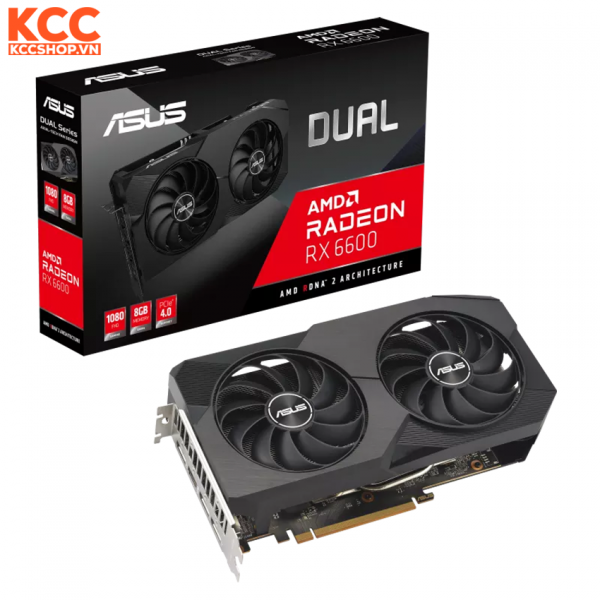 VGA ASUS Dual Radeon RX 6600 V2 8GB GDDR6