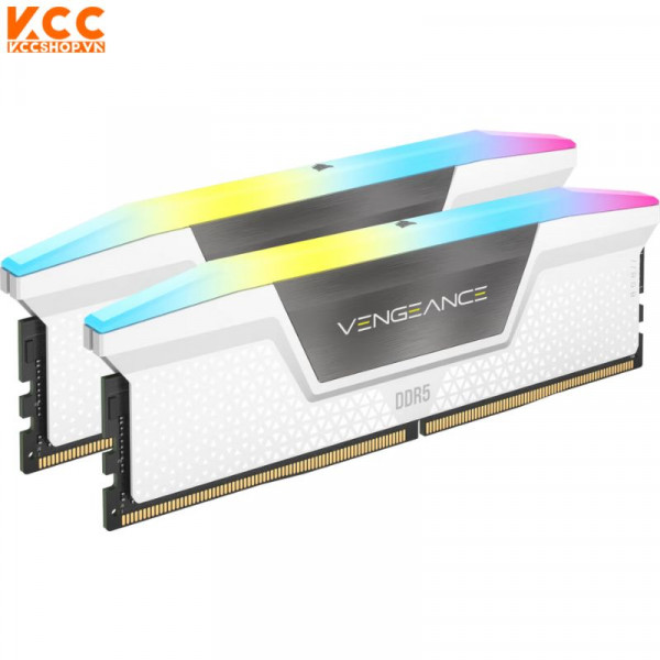 RAM CORSAIR VENGEANCE RGB WHITE HEATSPREADER 64GB (2X32GB) 5600MHz (CMH64GX5M2B5600C40W)