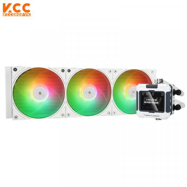 Tản Nhiệt Nước AIO Thermalright Frozen Warframe 360 White ARGB - Có Màn Led