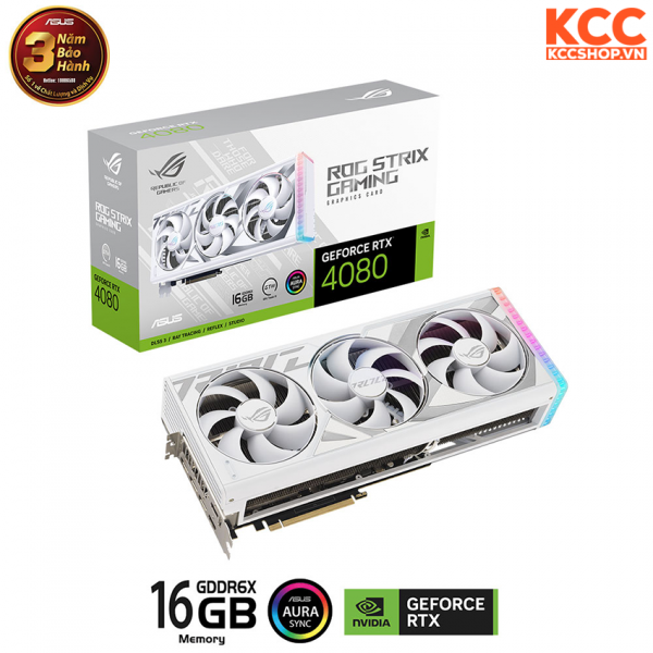 VGA ASUS ROG Strix GeForce RTX 4080 16GB GDDR6X White Edition