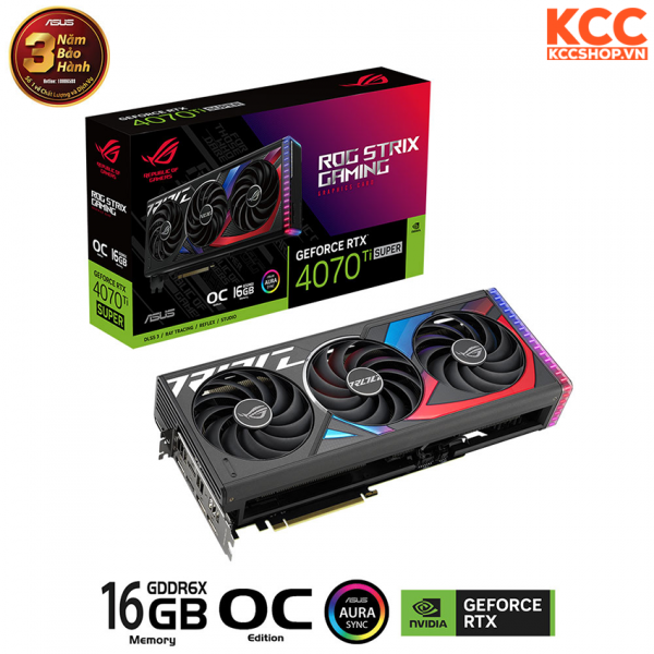 VGA ASUS ROG Strix GeForce RTX 4070 Ti SUPER 16GB GDDR6X OC Edition