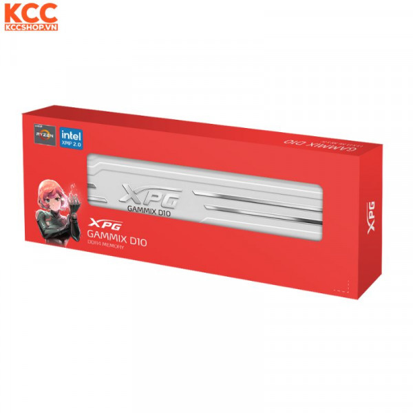 RAM ADATA XPG D10 DDR4 8GB 3200 Mhz White COLOR (AX4U32008G16A-SW10)