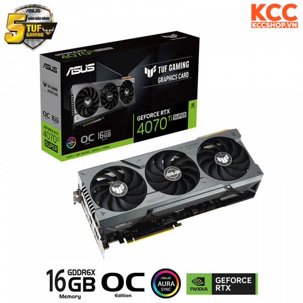 VGA ASUS TUF Gaming GeForce RTX 4070 Ti SUPER 16GB GDDR6X OC Edition