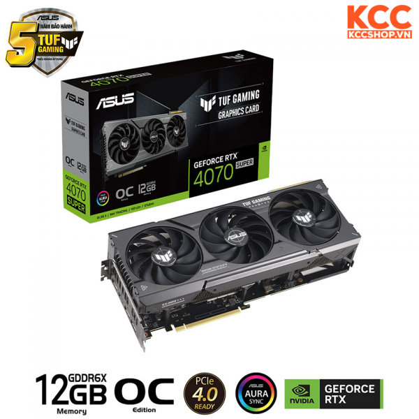 VGA ASUS TUF Gaming GeForce RTX 4070 SUPER 12GB GDDR6X OC Edition