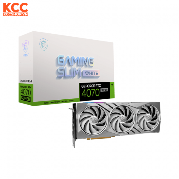 VGA MSI GeForce RTX 4070 SUPER 12G GAMING SLIM WHITE