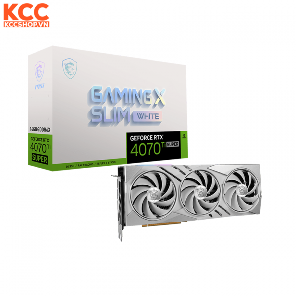 VGA MSI GeForce RTX 4070 Ti SUPER 16G GAMING X SLIM WHITE