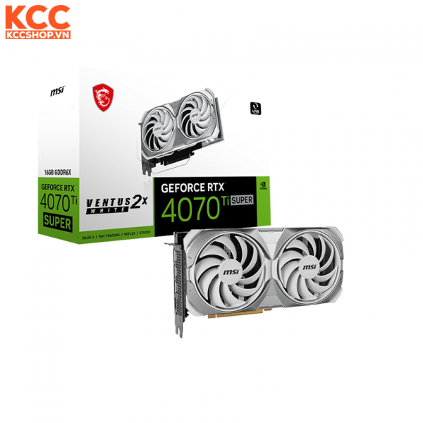 VGA MSI GeForce RTX 4070 Ti SUPER 16G VENTUS 2X WHITE