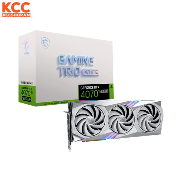 VGA MSI GeForce RTX 4070 Ti SUPER 16G GAMING TRIO WHITE