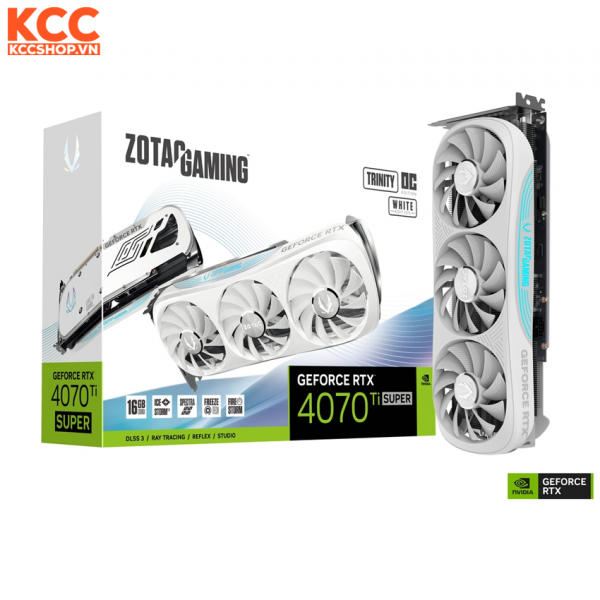 VGA ZOTAC GAMING GeForce RTX 4070 Ti SUPER Trinity OC White Edition 16GB GDDR6X