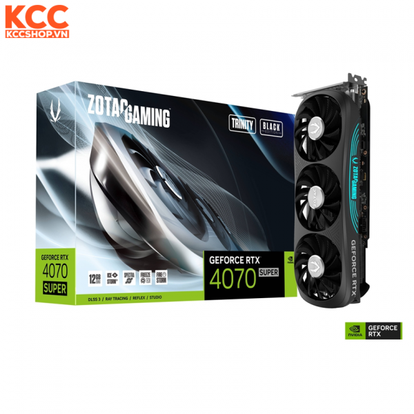 VGA ZOTAC GAMING GeForce RTX 4070 SUPER Trinity Black Edition 12GB GDDR6X