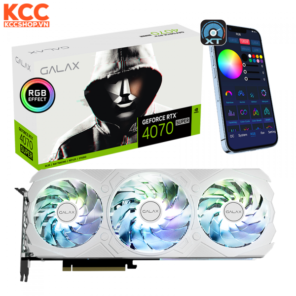 VGA GALAX GeForce RTX 4070 SUPER EX Gamer White 1-Click OC