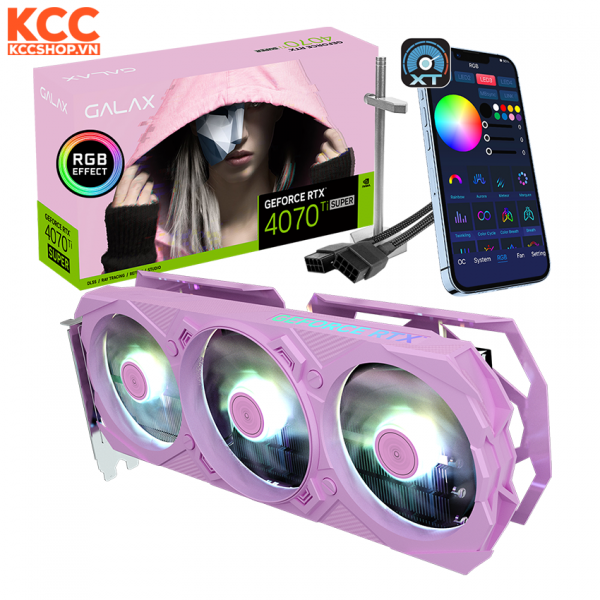 VGA GALAX GeForce RTX 4070 Ti SUPER EX Gamer Pink 1-Click OC