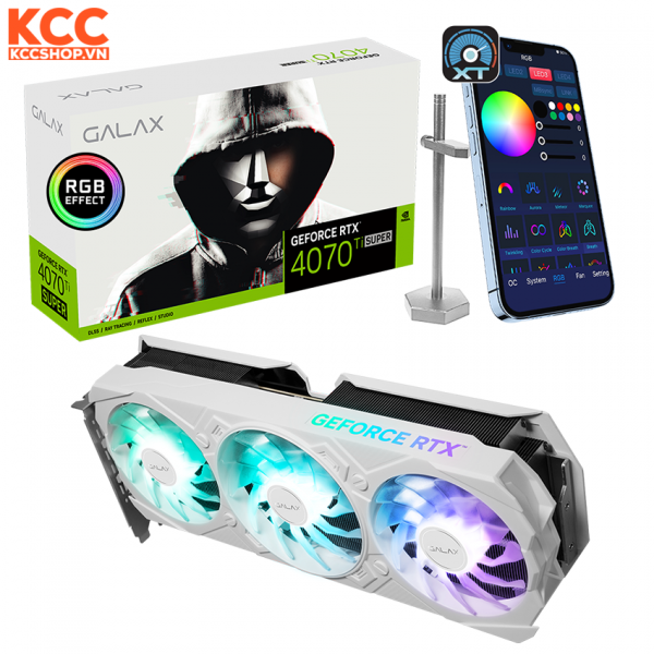 VGA GALAX GeForce RTX 4070 Ti SUPER EX Gamer White 1-Click OC