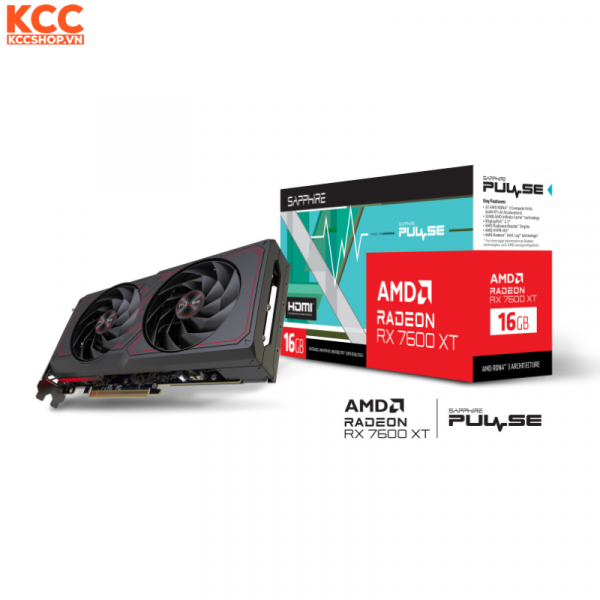VGA Sapphire PULSE AMD Radeon RX 7600 XT 16GB