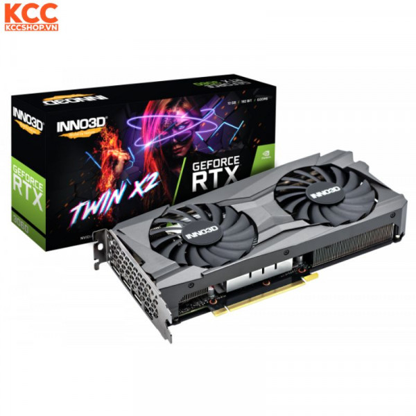 Card màn hình Inno3D RTX 3060 TWIN X2 12GB (12GB GDDR6, 192-bit, HDMI +DP, 1×8-pin)