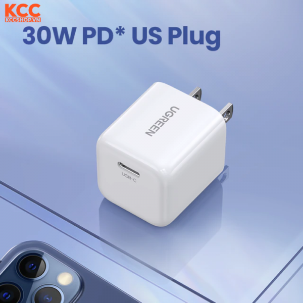 Củ sạc nhanh GaN Nexode 30W Ugreen CD319 (White)