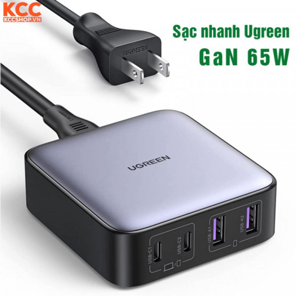 Củ sạc nhanh GaN 65W Ugreen CD327