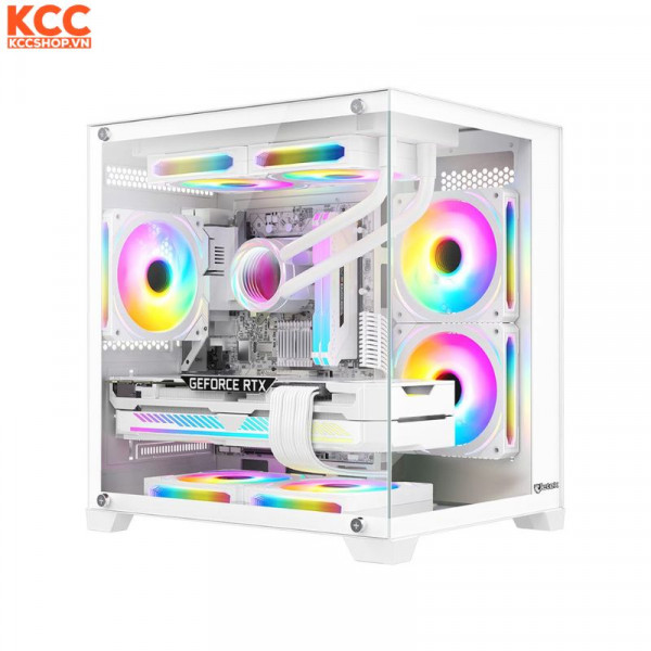 Case JETEK CSGO2 D.VA2 (White/Micro ATX, Mini-ITX)