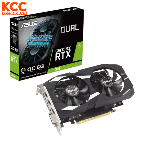 VGA ASUS Dual GeForce RTX 3050 OC Edition 6GB GDDR6