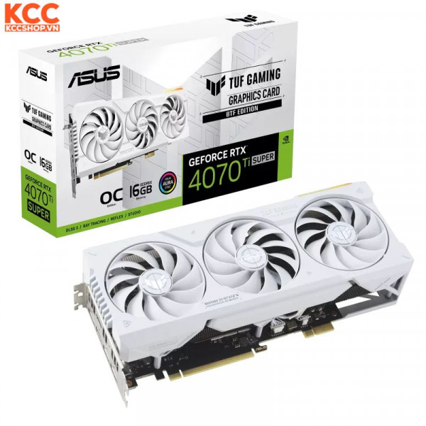 VGA ASUS TUF Gaming GeForce RTX 4070 Ti SUPER BTF White OC Edition 16GB GDDR6X