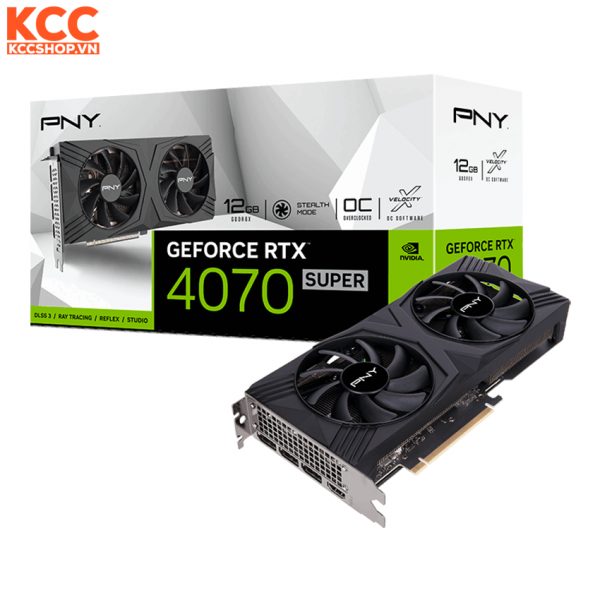 VGA PNY GeForce RTX 4070 SUPER 12GB VERTO OC Dual Fan DLSS 3