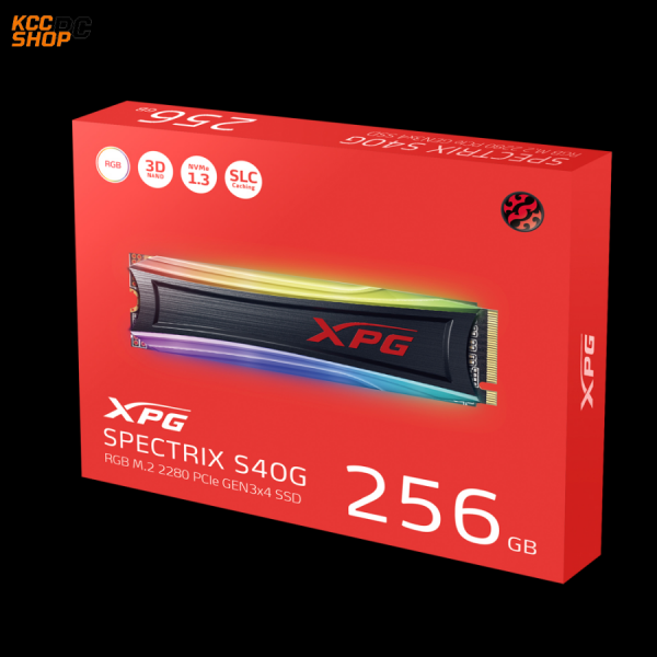 SSD Adata XPG SPECTRIX S40G RGB 256GB M.2 2280 PCIe NVMe Gen 3×4 – (AS40G-256GT-C)