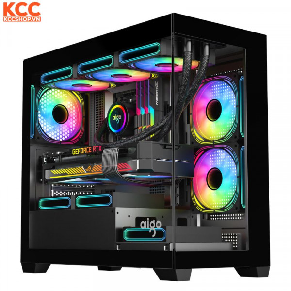 Vỏ case Aigo C218M Black( Form M-ATX/ ITX 430 x 218 x 395 mm, USB 3.0*1 + USB 2.0*2)