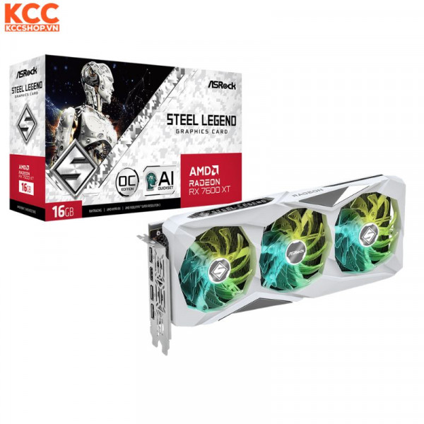 VGA Asrock AMD Radeon RX 7600 XT Steel Legend 16GB OC