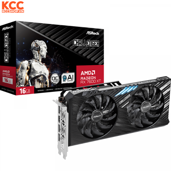 VGA Asrock AMD Radeon RX 7600 XT Challenger 16GB OC