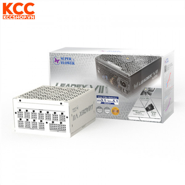 Nguồn máy tính Super Flower LEADEX VII Platinum PRO 1000W ATX 3.1 (WH) (SF-1000F14XP-WH)
