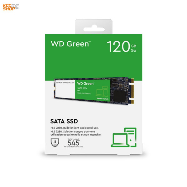 Ổ cứng SSD WD Green 120GB M.2 2280 (Đọc 545MB/s - Ghi 430MB/s) - (WDS120G2G0B)